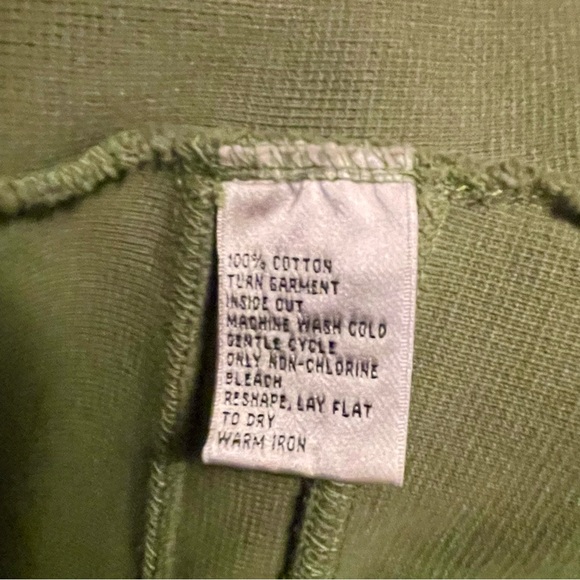 Talbots Green Double Knit Sweater Blazer Patch Pockets & Epaulettes Medium - Picture 7 of 7